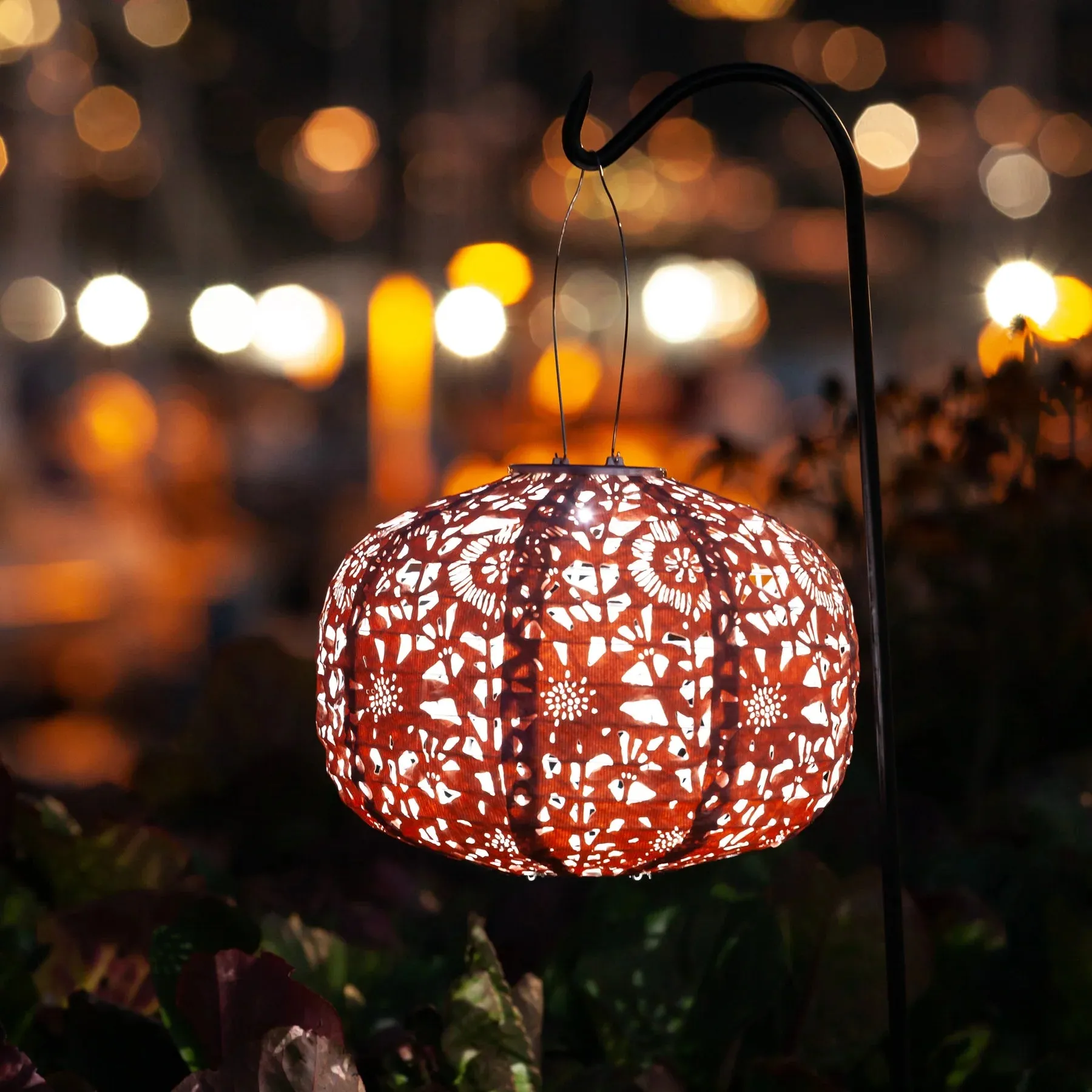 11" Soji Stella Square Sunflower Lantern