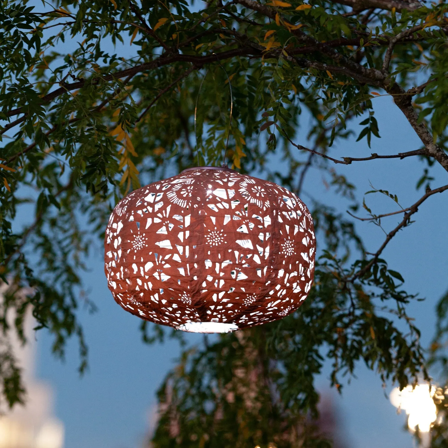 11" Soji Stella Square Sunflower Lantern