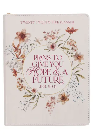 2025 Hope & A Future Pink Zippered 18 Month Daily Planner