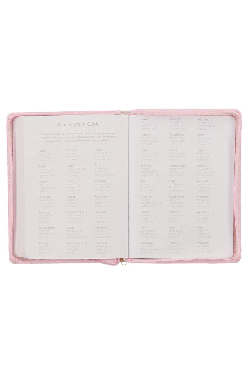 2025 Hope & A Future Pink Zippered 18 Month Daily Planner