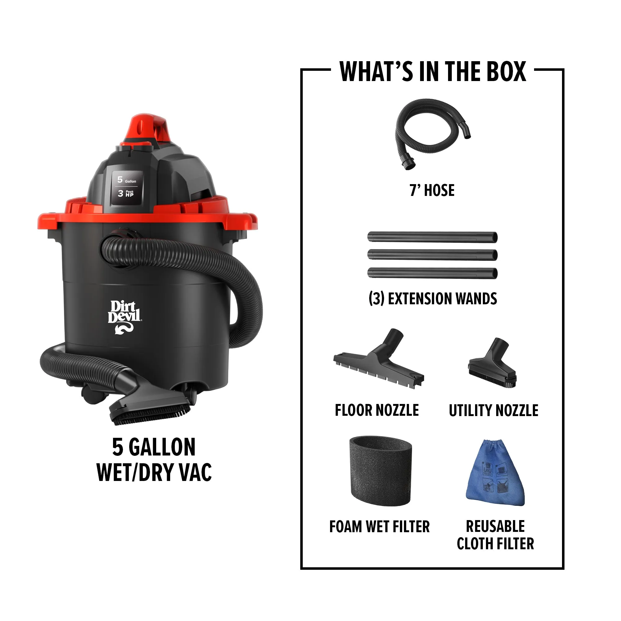 5 Gallon Wet/Dry Vacuum