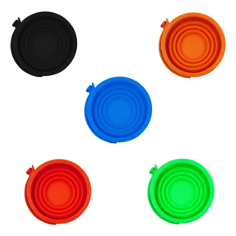 5 Pc Portable Cups Folding Silicone Drinking Telescopic Collapsible Travel Camp