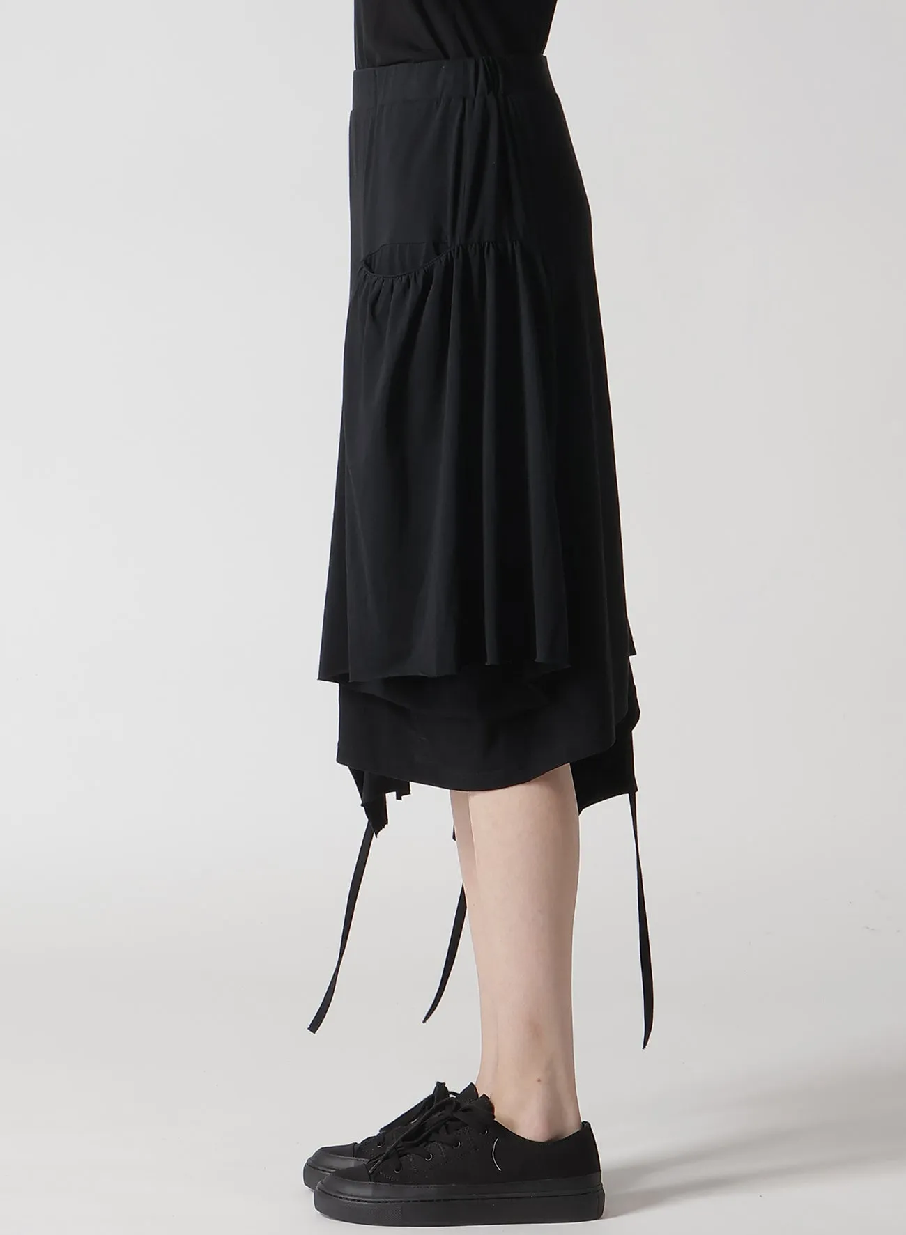 56/-COMPACT SINGLE JERSEY GATHERED SKIRT