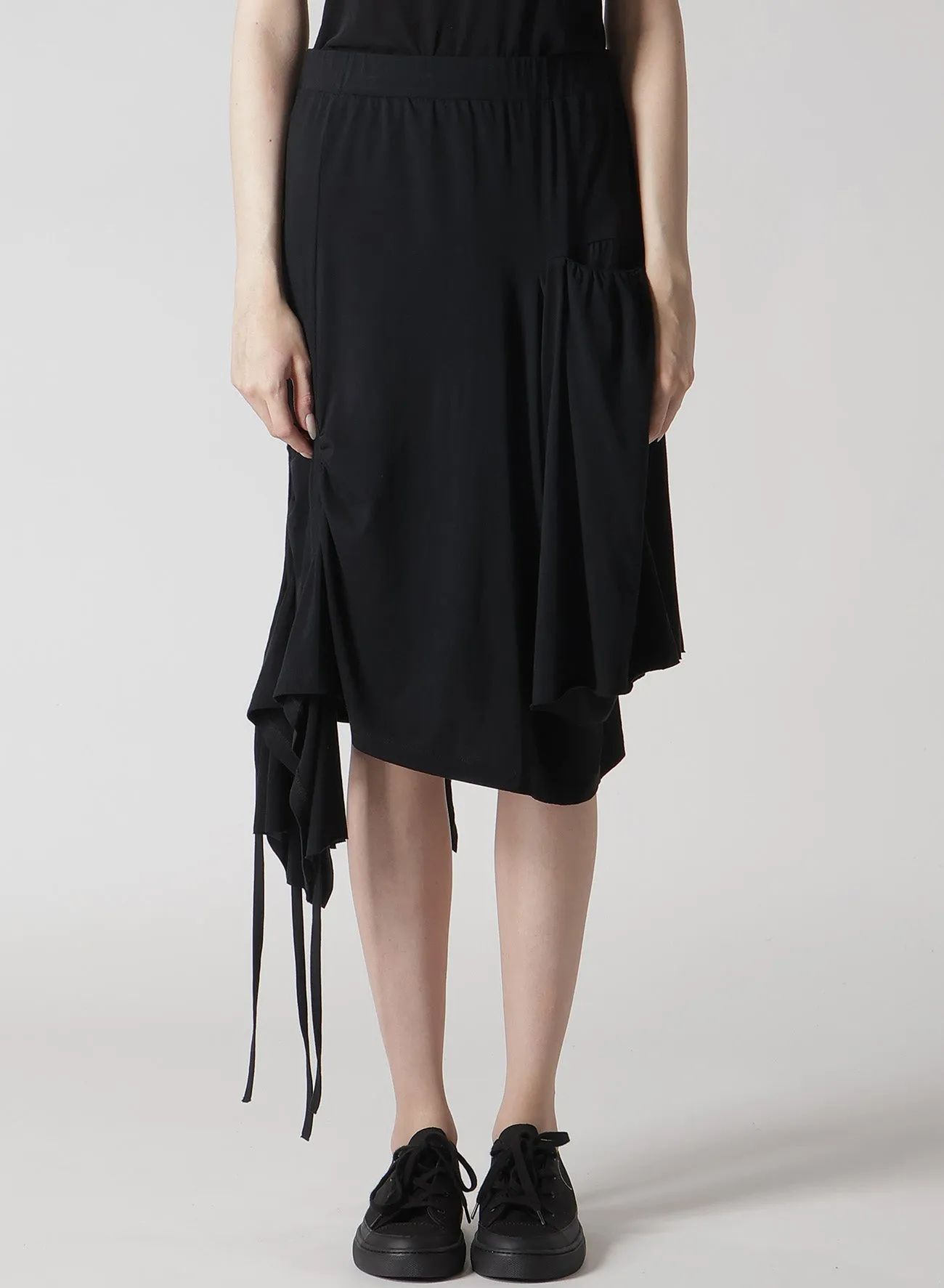 56/-COMPACT SINGLE JERSEY GATHERED SKIRT