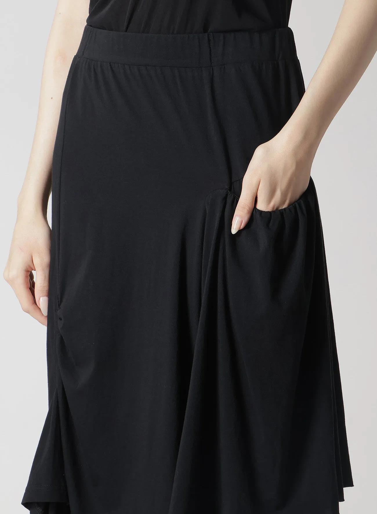 56/-COMPACT SINGLE JERSEY GATHERED SKIRT