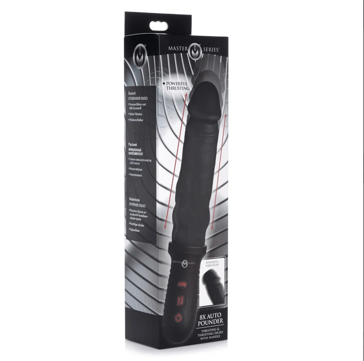 Auto Pounder Vibrating & Thrusting Dildo w/Handle