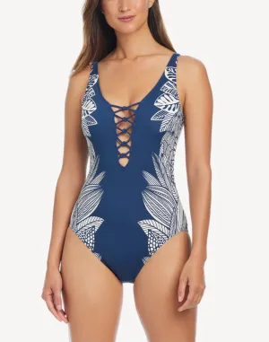 Bali Breeze Lace Down One Piece Swimsuit