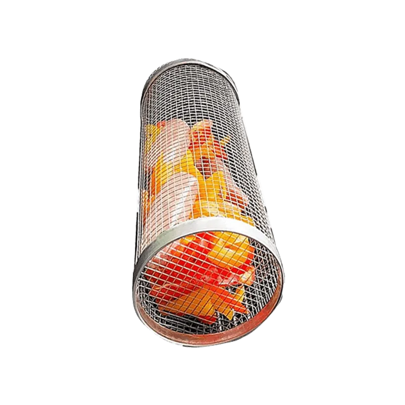 Barbecue stainless steel wire mesh cylinder