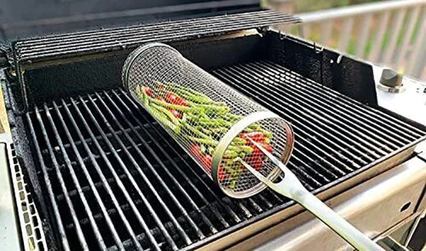 Barbecue stainless steel wire mesh cylinder