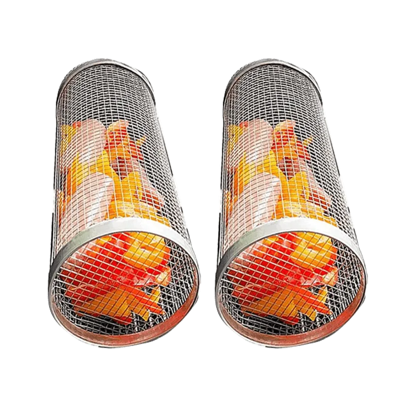 Barbecue stainless steel wire mesh cylinder
