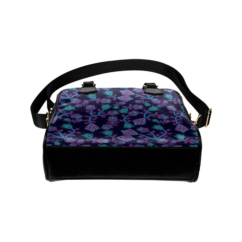 Beaded Blue Nouveau Shoulder Handbag
