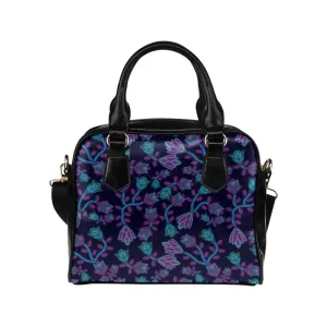 Beaded Blue Nouveau Shoulder Handbag