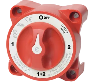 Blue Sea E-Series 9001E Battery Switch - 1-2-BOTH-OFF - Red