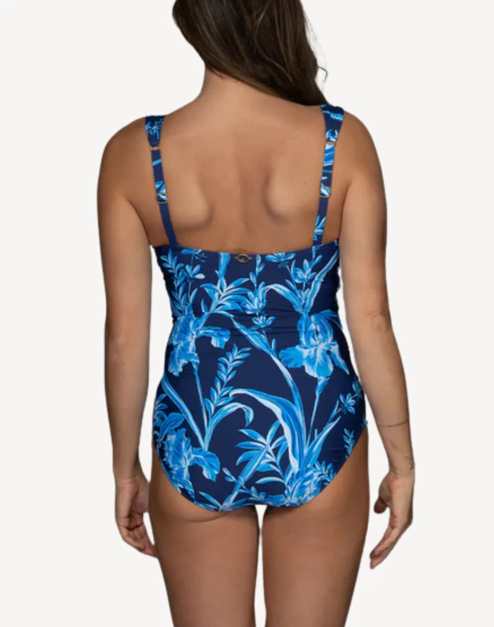 Botanical Bloom Surplice One Piece Swimsuit