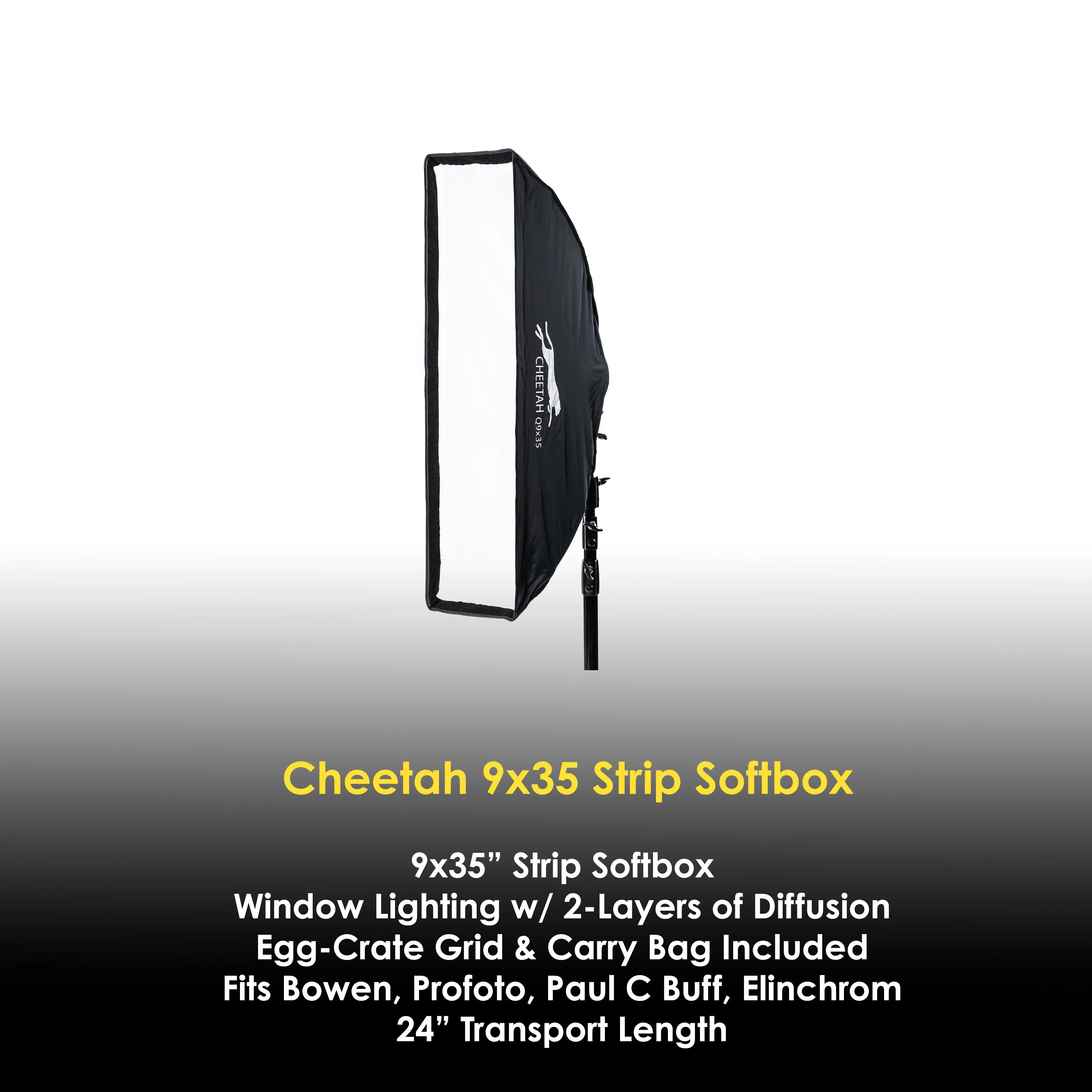 Cheetah Stand 9x35 Strip Box Softbox