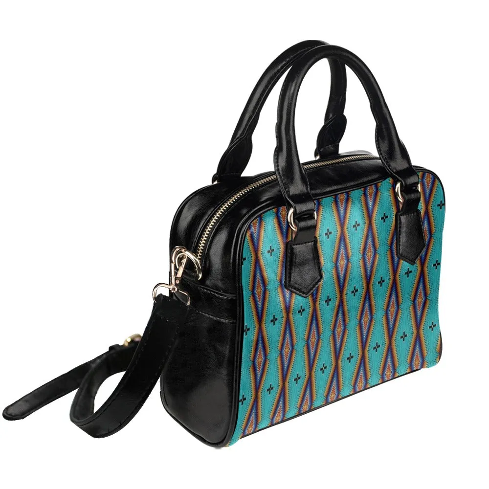 Diamond in the Bluff Turquoise Shoulder Handbag