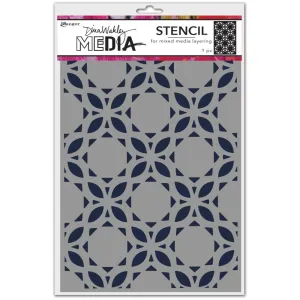 Dina Wakley Media Stencils 9"x 6"- Curly Tiles*