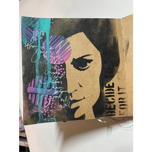 Dina Wakley Media Stencils 9"X6" - Pensive Face