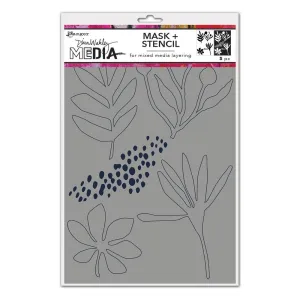Dina Wakley Media Stencils   Masks 6"x 9" - Things That Grow