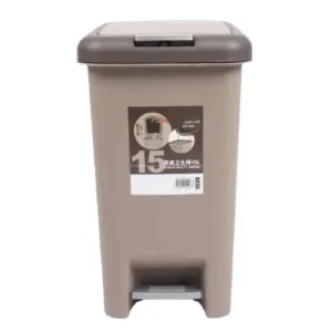 Durable 15l Plastic Pedal Trash Bin