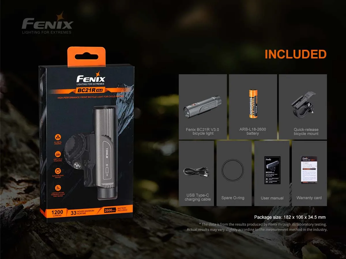 Fenix BC21R V3.0 Rechargeable Bike Light