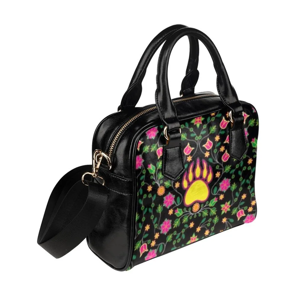 Floral Bearpaw Pink and Yellow Shoulder Handbag