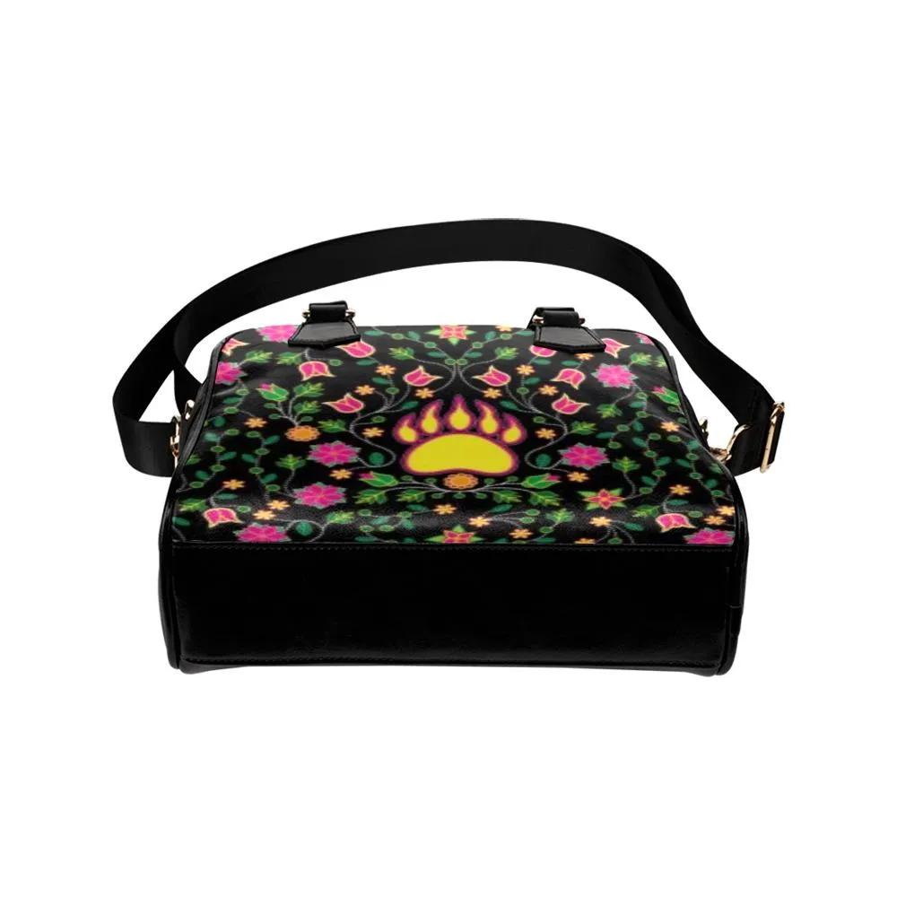 Floral Bearpaw Pink and Yellow Shoulder Handbag