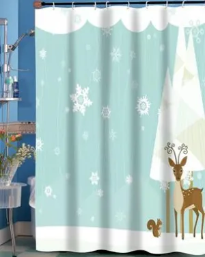 Forrest Friends Fabric Shower Curtain