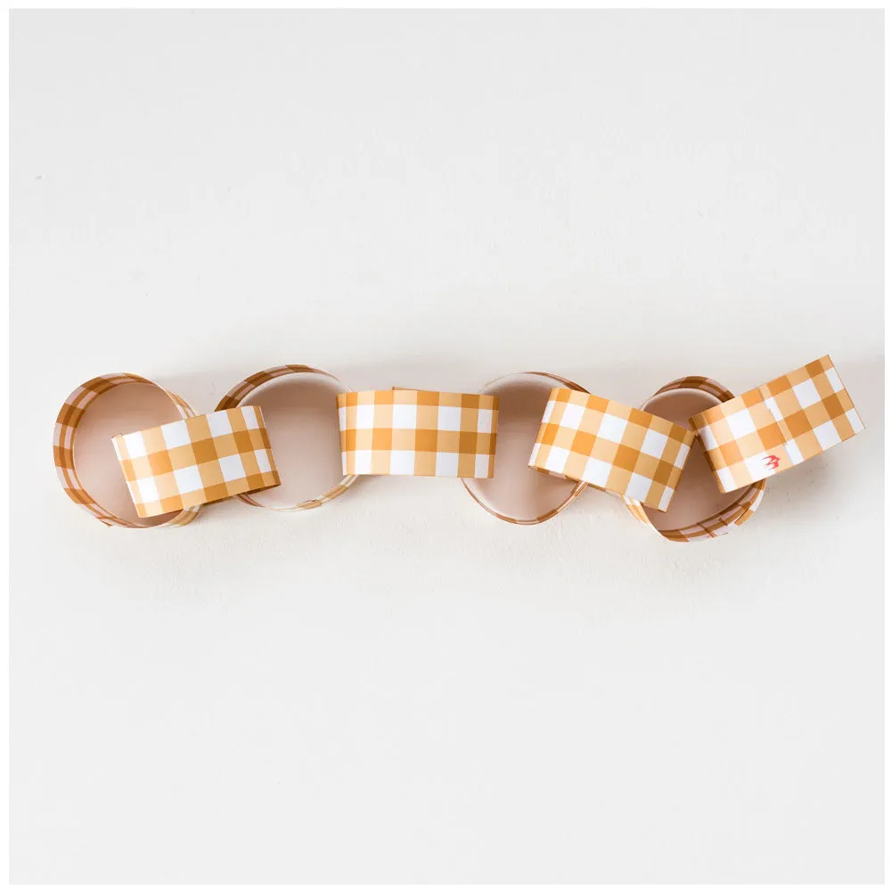 Gingham Paper Chain Mustard