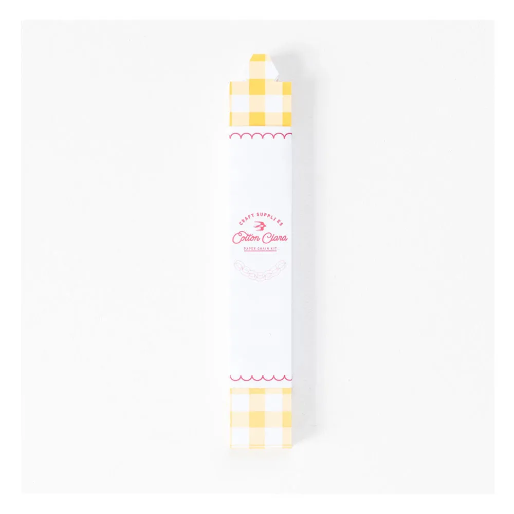Gingham Paper Chain Mustard