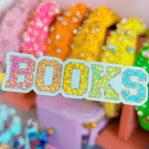 Glitter Waterproof Sticker - BOOKS