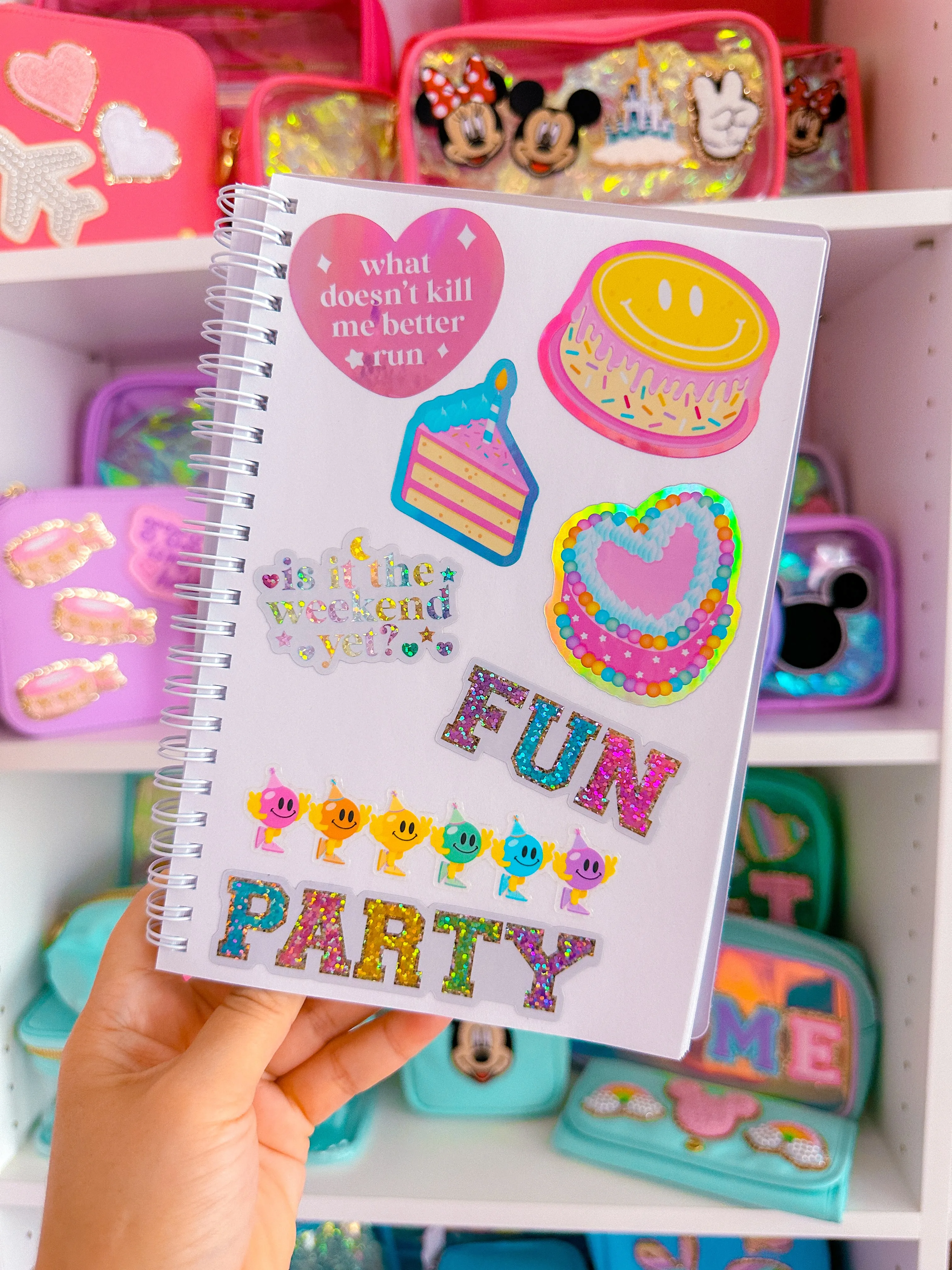 Glitter Waterproof Sticker - (Varisty Letter) Party