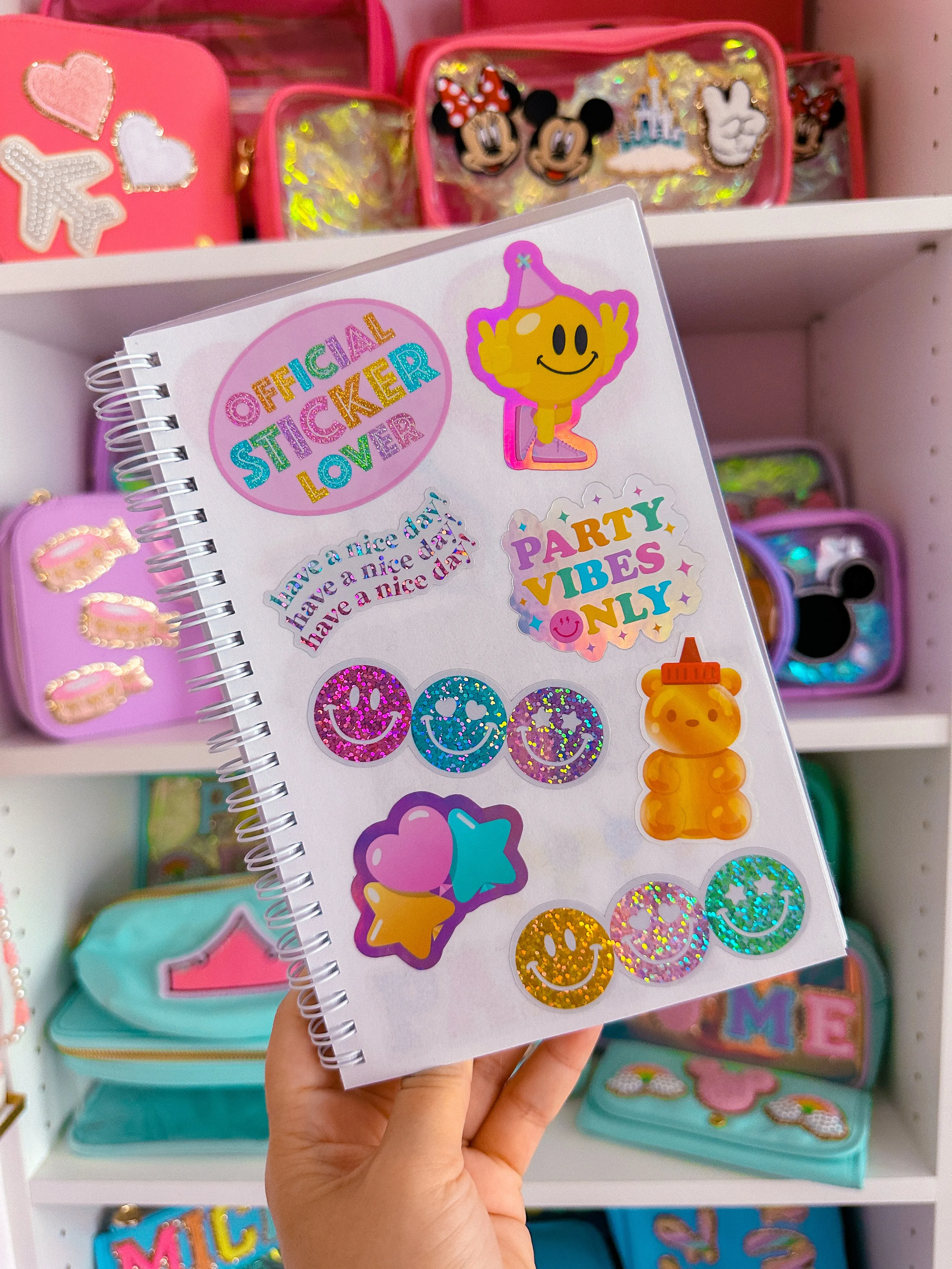 Glitter Waterproof Sticker - (Varisty Letter) Party