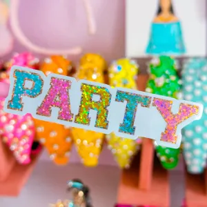 Glitter Waterproof Sticker - (Varisty Letter) Party