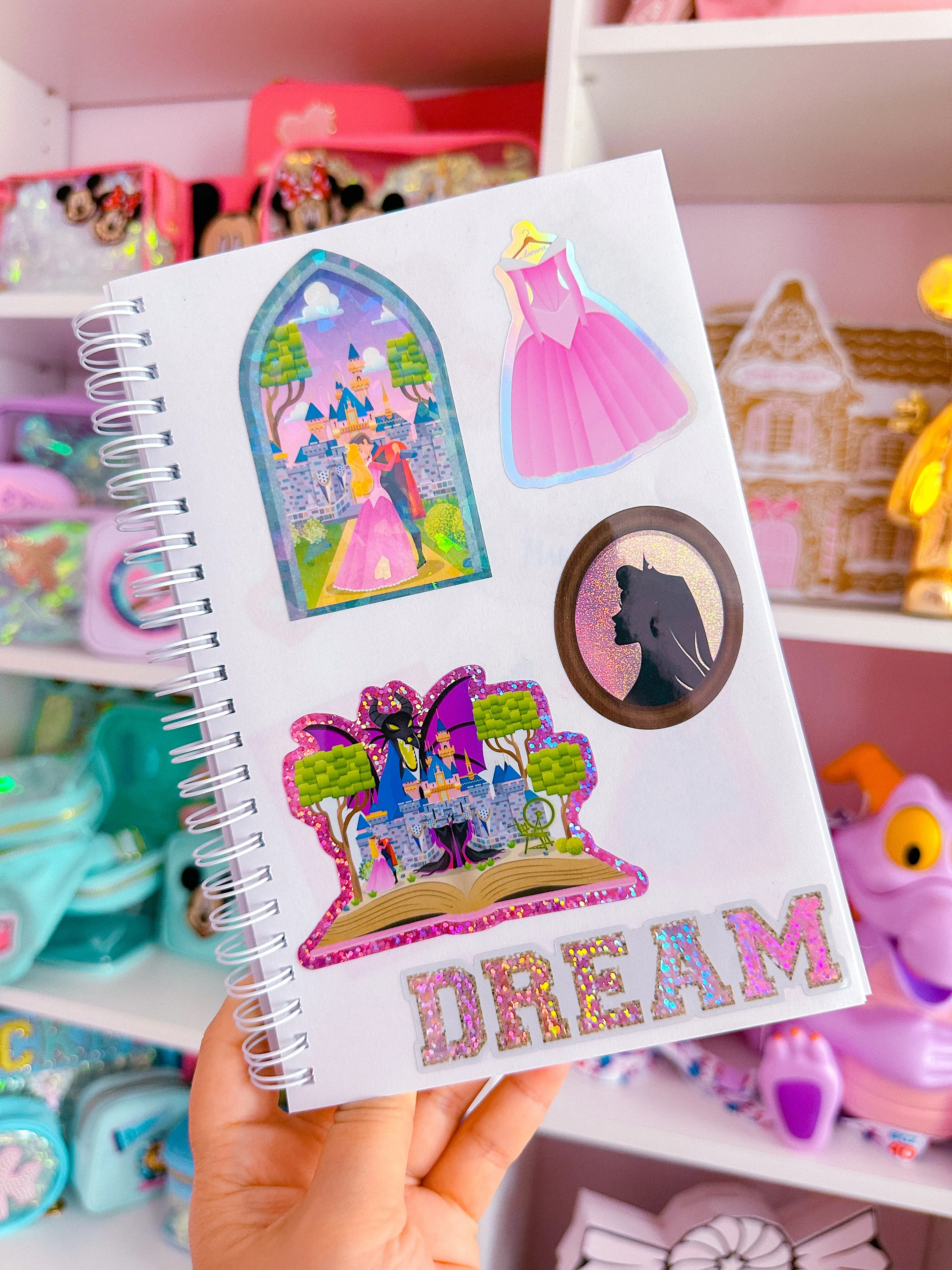 Glitter Waterproof Sticker - (Varsity Letter) Dream