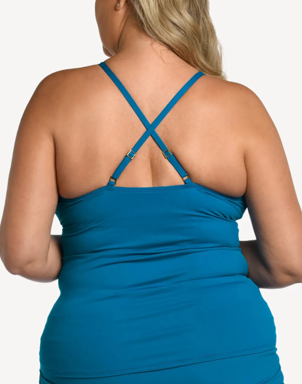 Island Goddess High Neck Keyhole Plus Size Tankini Top