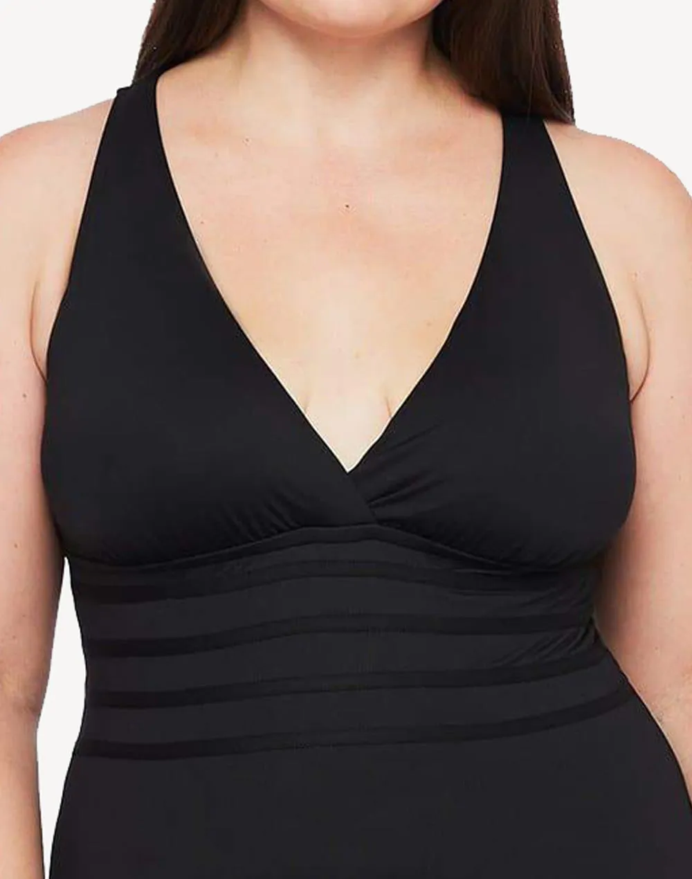 Island Goddess Plus Size Crossback One Piece Swimsuit