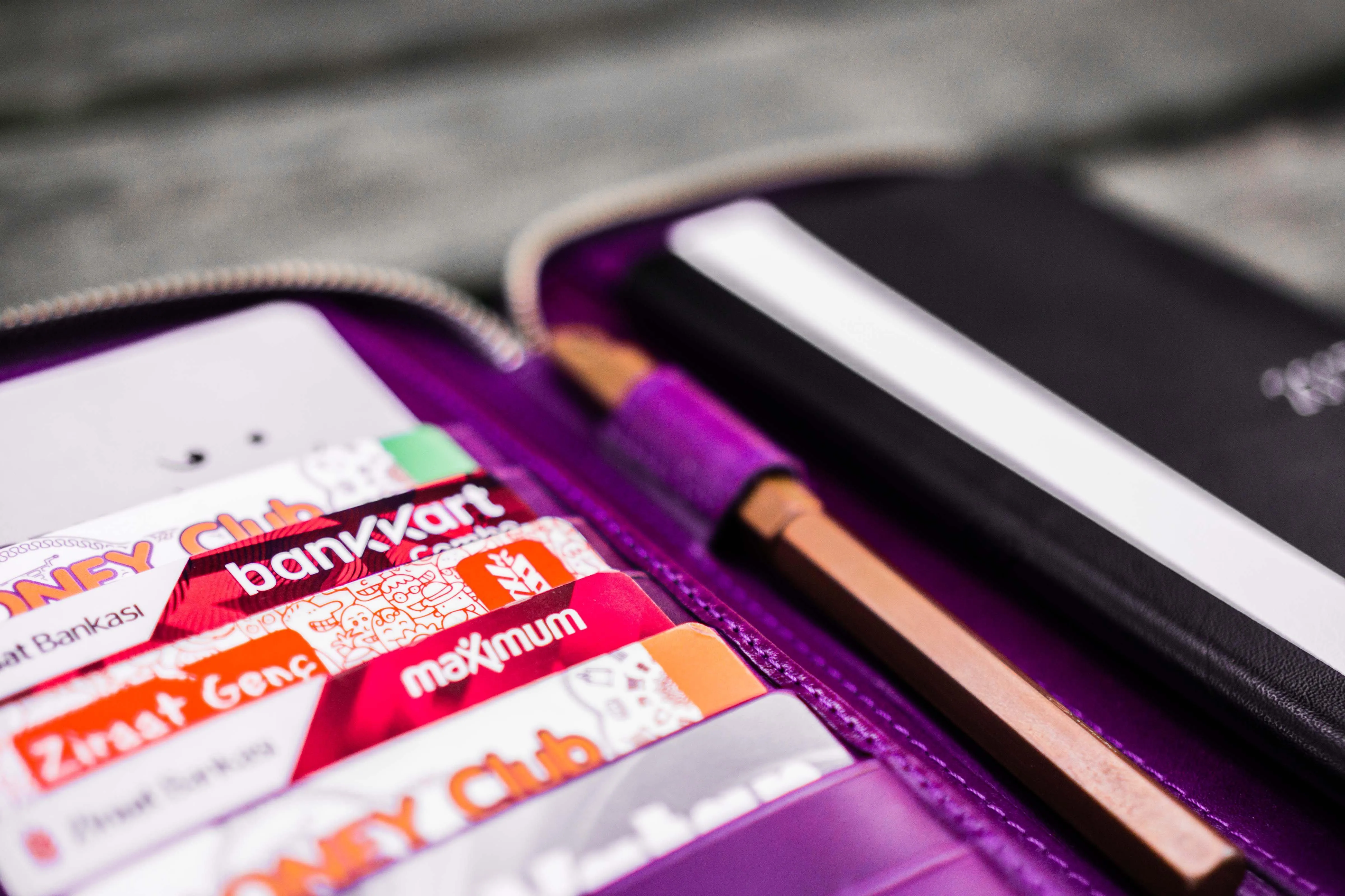 Leather Zippered Hobonichi Weeks Cover - Purple