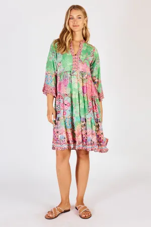Lula Life SYBIL Dress in Lime