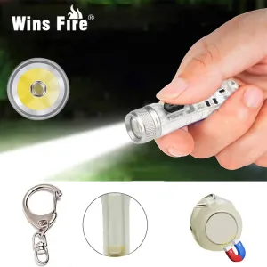 Mini Flashlight TYPE-C Fast Charge Portable Torch IP66 Waterproof  Belt Clip Multi-mode Warning Camping Magnetic Flashlight