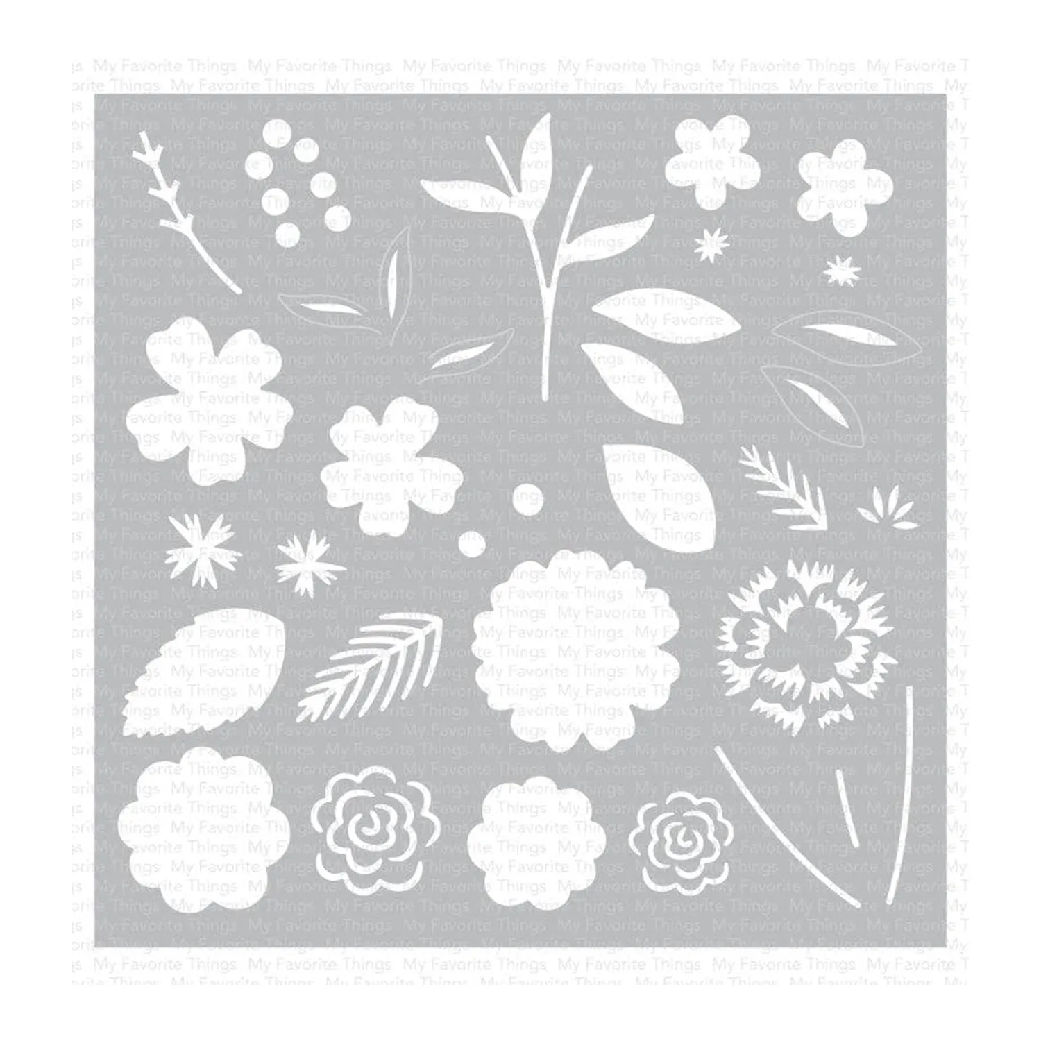 My Favorite Things Premium Stencil 6"x 6" - Flower Bouquet Builder