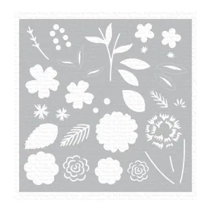 My Favorite Things Premium Stencil 6"x 6" - Flower Bouquet Builder