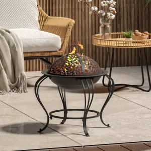 Outdoor BBQ Grill Fire Pit High Legs Steel Wood Burner for Camping