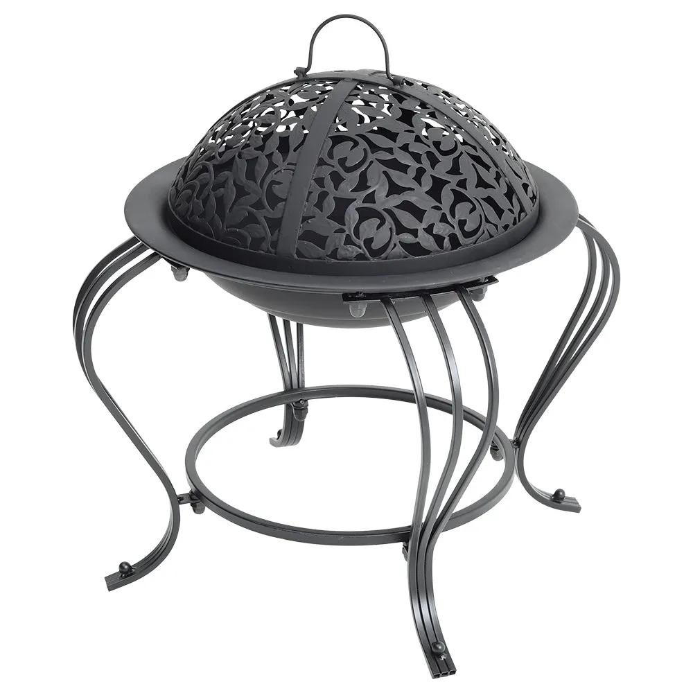 Outdoor BBQ Grill Fire Pit High Legs Steel Wood Burner for Camping