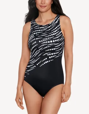 Perfect Bubbles High Neck One Piece Swimsuit