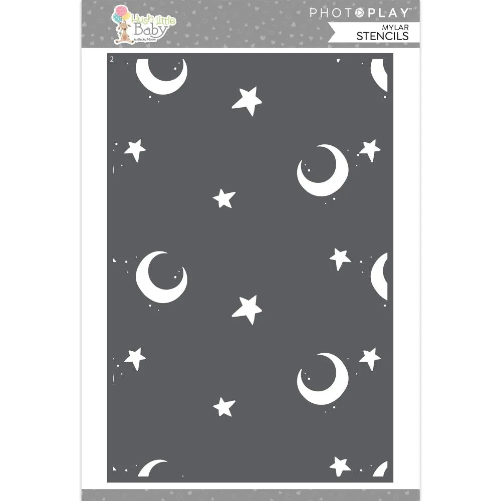 PhotoPlay Hush Little Baby Stencils 6"X 9" 3 pack - Bed Time*