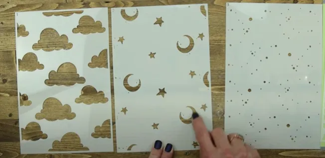 PhotoPlay Hush Little Baby Stencils 6"X 9" 3 pack - Bed Time*