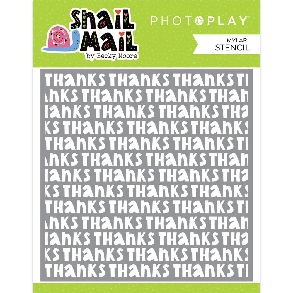 PhotoPlay Snail Mail Stencil 6"X6"