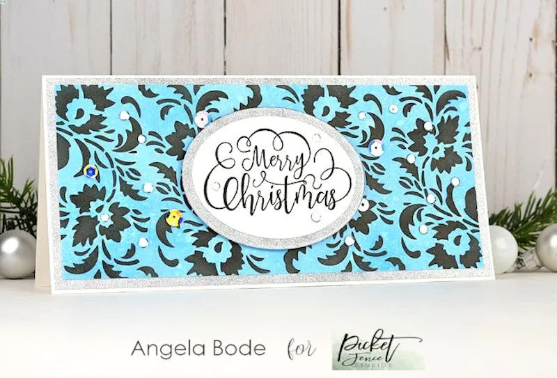 Picket Fence Studios Stencil 4in x 8in - Slim Line Floral*