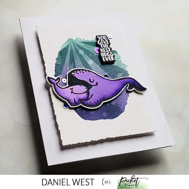 Picket Fence Studios Stencil 6"X6" - Horizontal Messy Watercolour Blending*